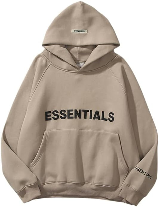 Fashion Oversized Pullover Loose Unisex Cotton Stylish Solid Color Sweatshirt Hip Hop Graphic Hoodie for Men Women